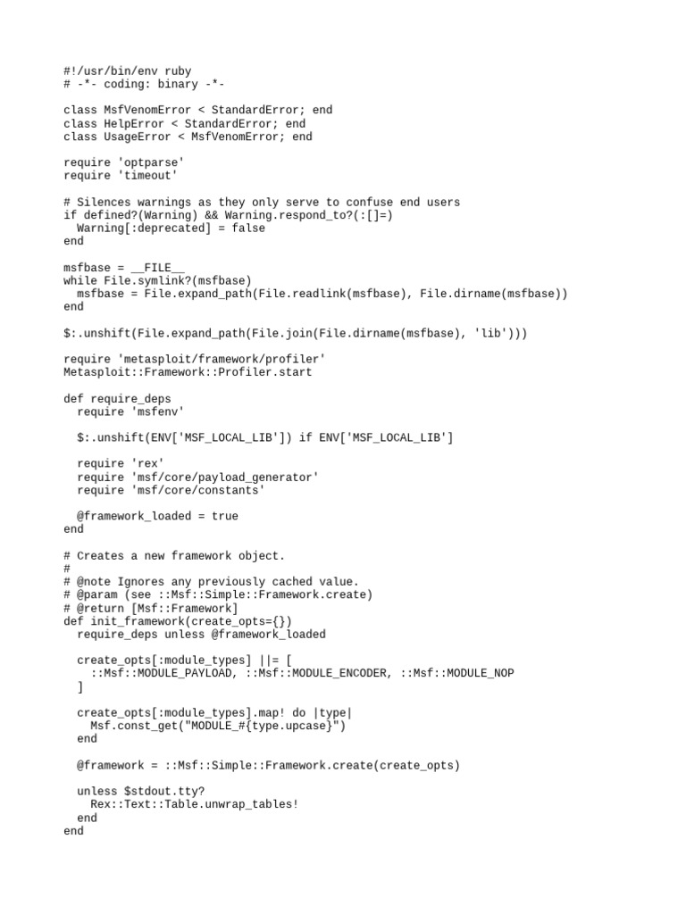 MsfVenom: Metasploit Payload Generator | PDF | Software Engineering ...