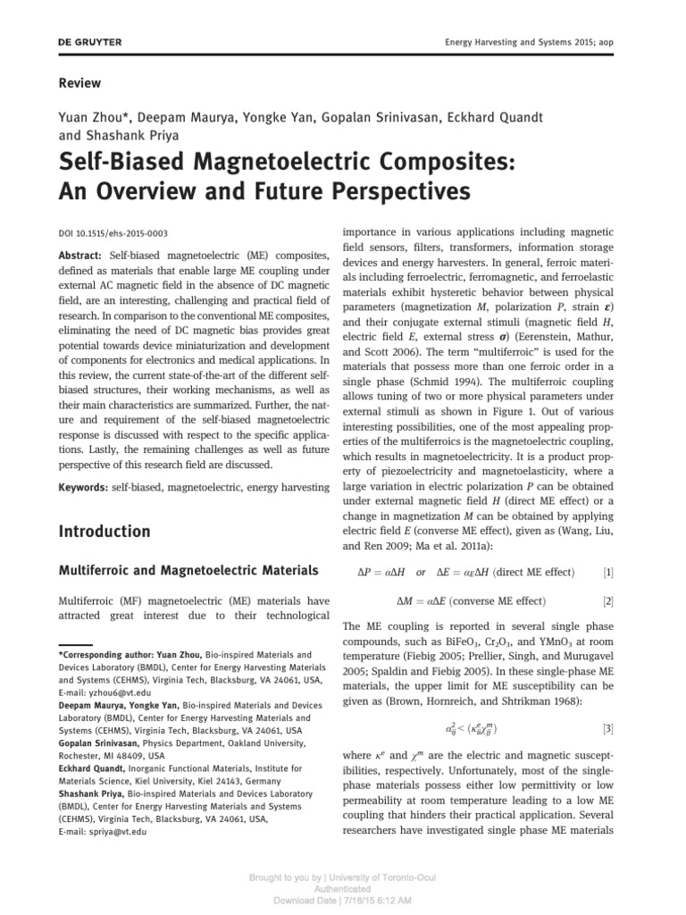 Zhou 等 - 2016 - Self-biased Magnetoelectric Composites an Overview and ...