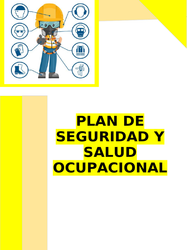 Plan de Seguridad y Salud Ocupacional | PDF | Seguridad y salud ...
