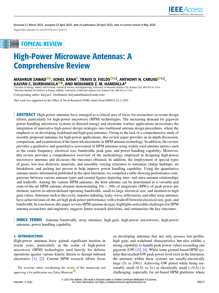 High-Power Microwave Antennas Review | PDF | Antenna (Radio) | Microwave
