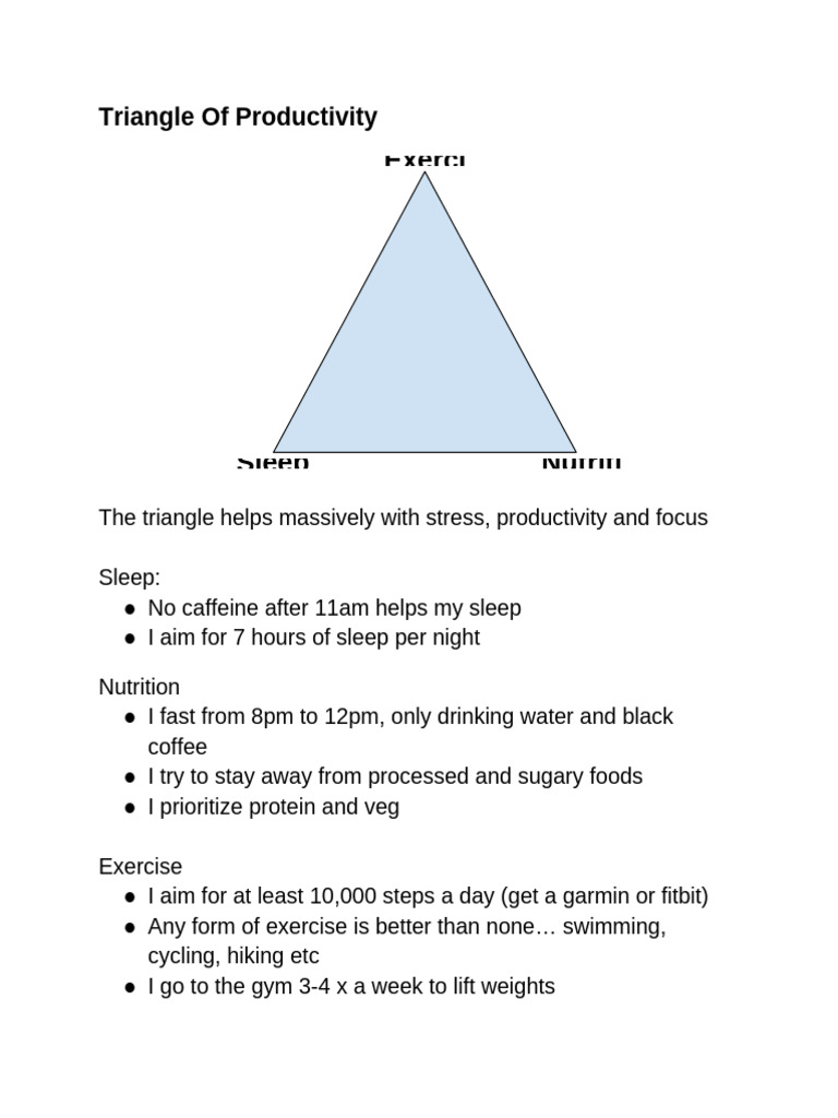03-Triangle of Productivity | PDF