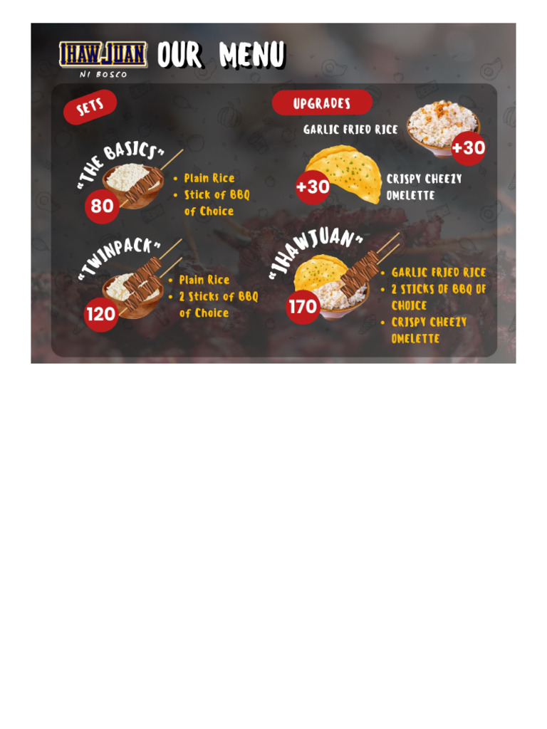 IhawJuan Menu v1 | PDF