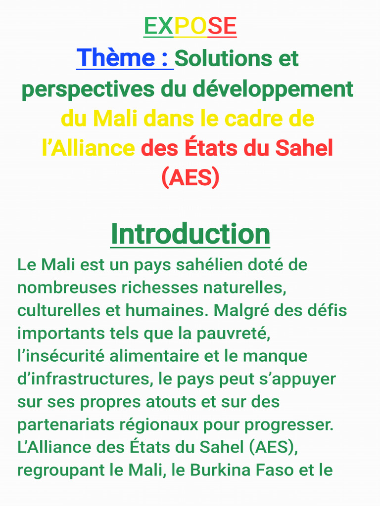 Exposé (Français) | PDF