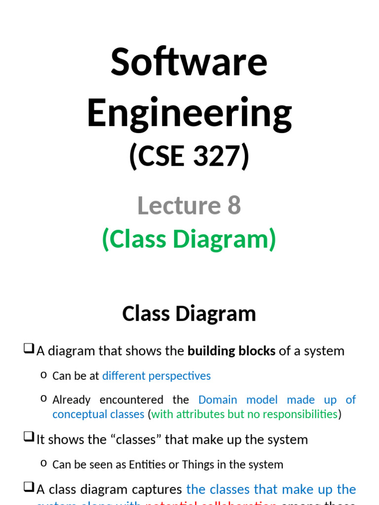 Cse327 Lecture 8 Mma1 | PDF | Class (Computer Programming ...