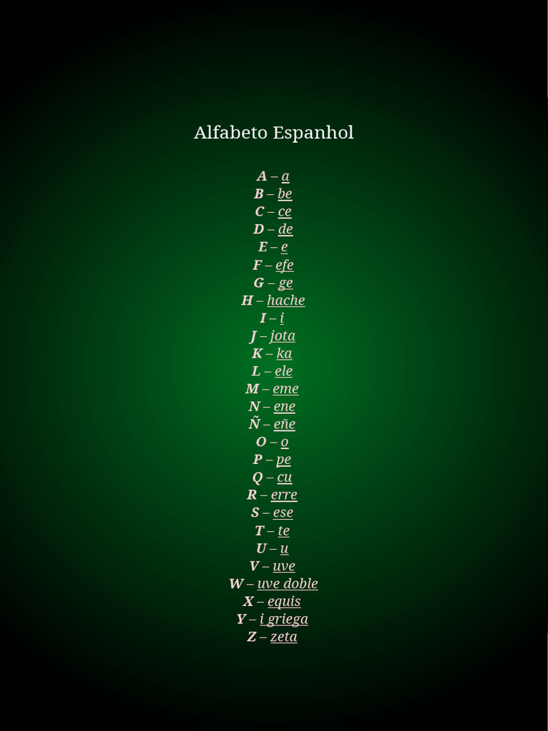 Guia do Alfabeto Espanhol e Pronúncia | PDF