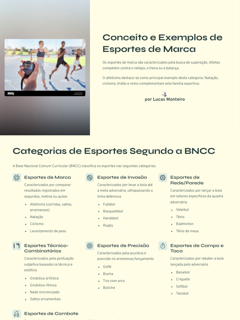 Exemplos de Esportes de Marca | PDF | Atletismo (esporte) | Jogos ...