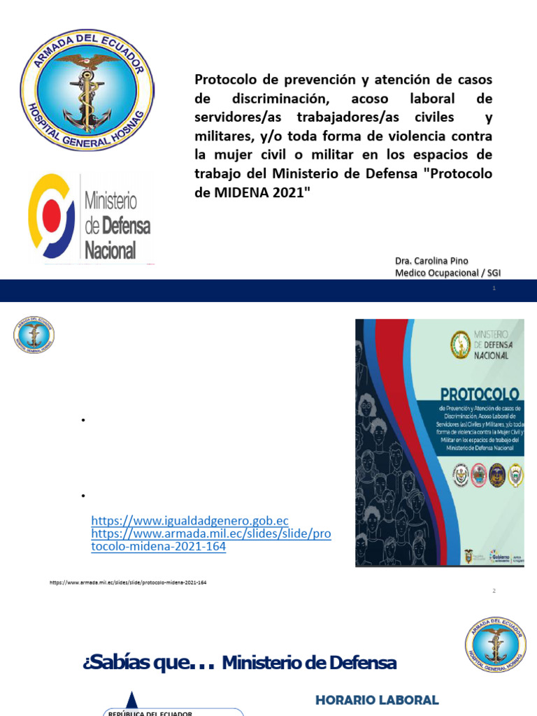 Protocolo de MIDENA 2021 | PDF | Violencia | Acoso sexual