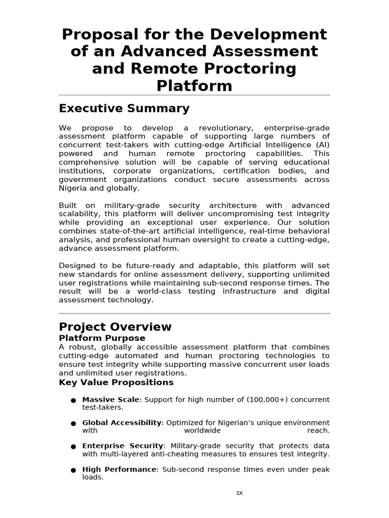 Advanced Assessment & Proctoring Platform | PDF | Cloud Computing ...