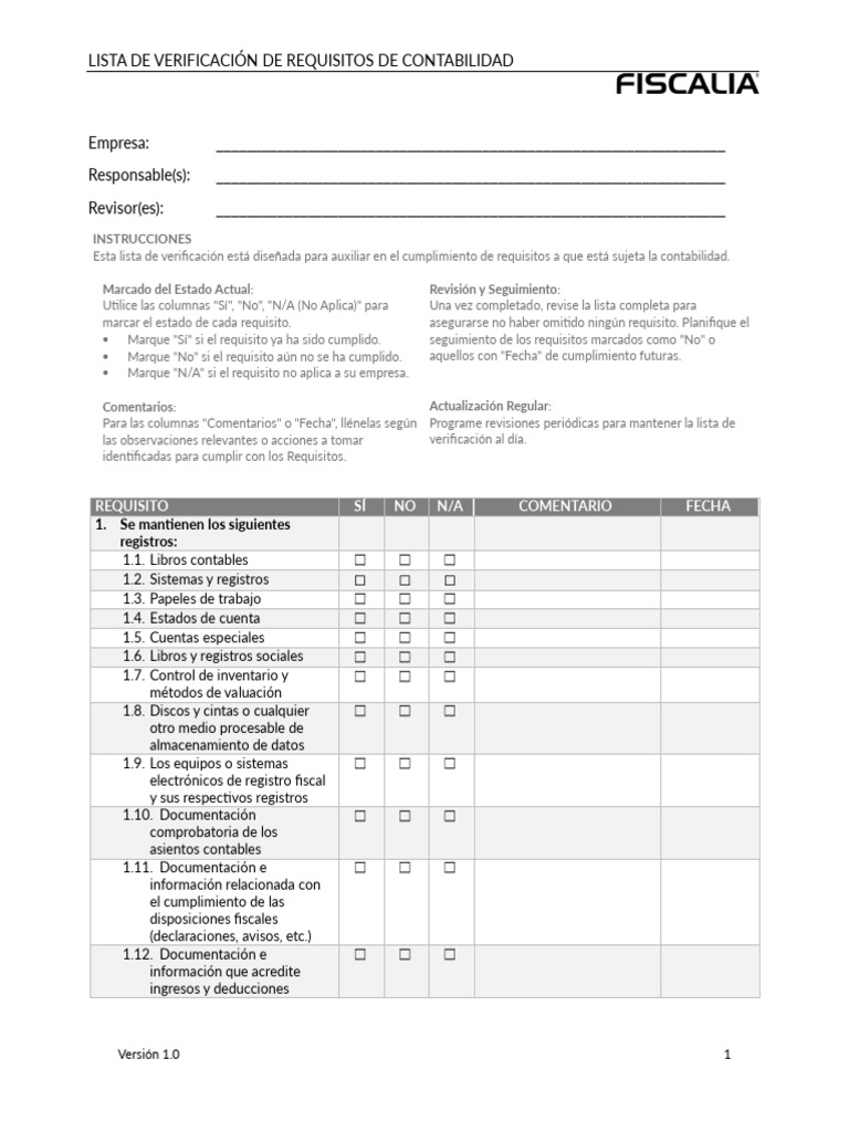 Verificación de Requisitos Contables | PDF | Contabilidad | Gobierno ...