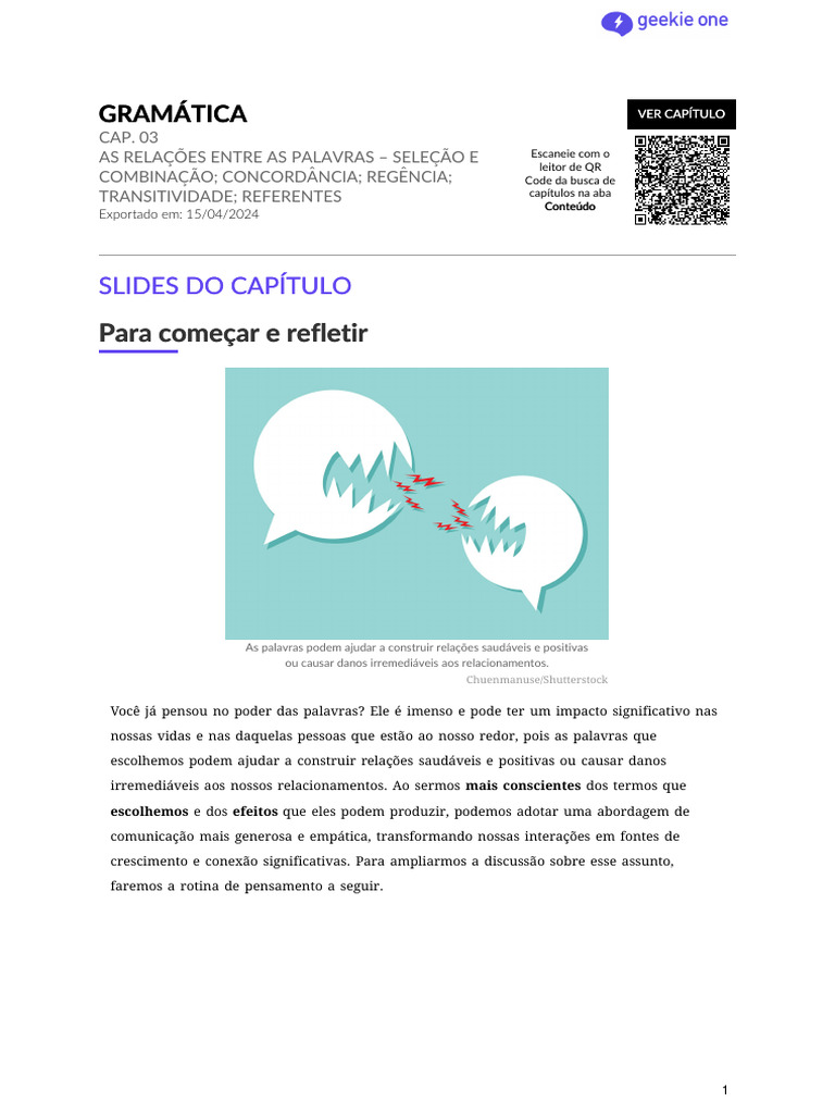 Comunicação e Poder das Palavras | PDF | Assunto (gramática) | Comunicação