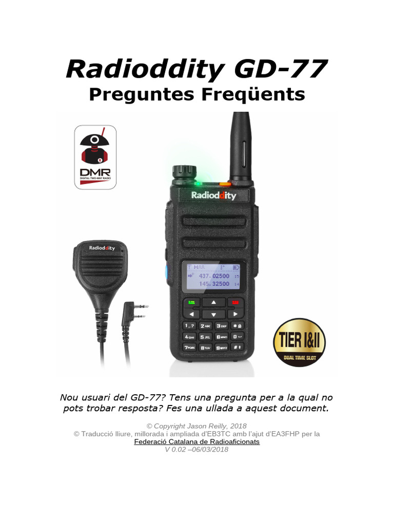 GD 77 Faq Catala | PDF