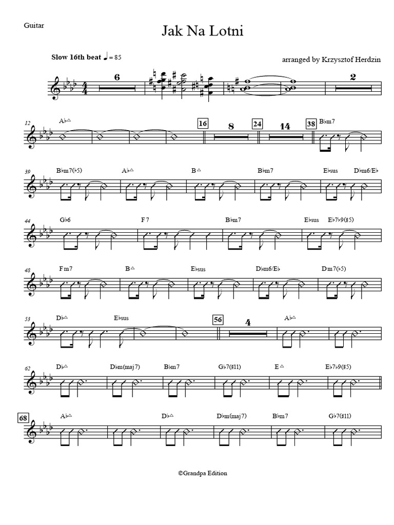 Jak Na Lotni - Guitar | PDF
