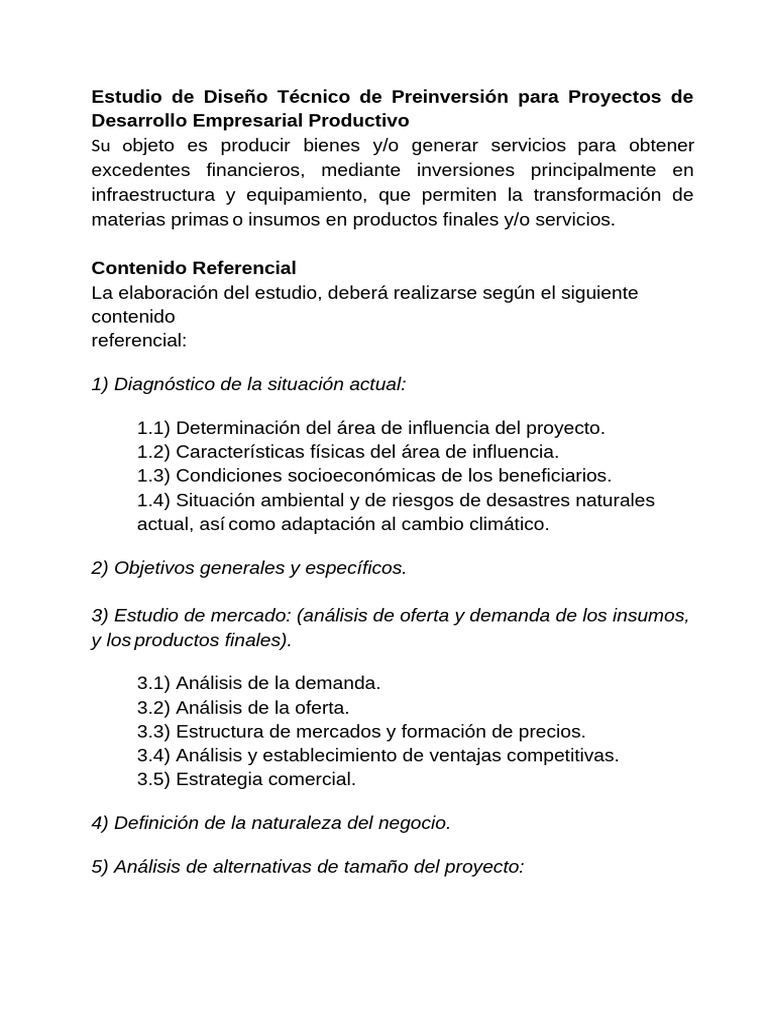EDTP Proyectos de Desarrollo Empresarial Productivo | PDF | Presupuesto ...