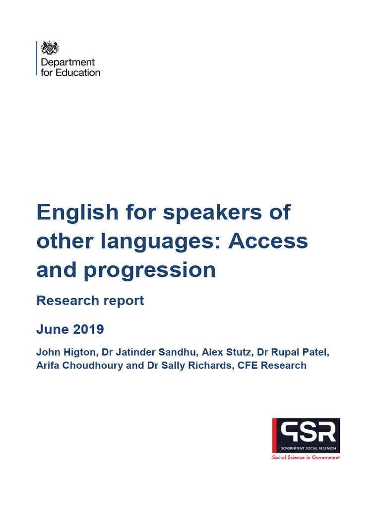 English Language Learning Access Report | PDF | English As A Second Or ...