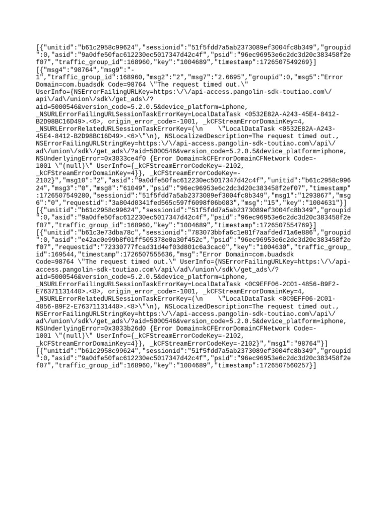 Timeout Error in Ad Request | PDF