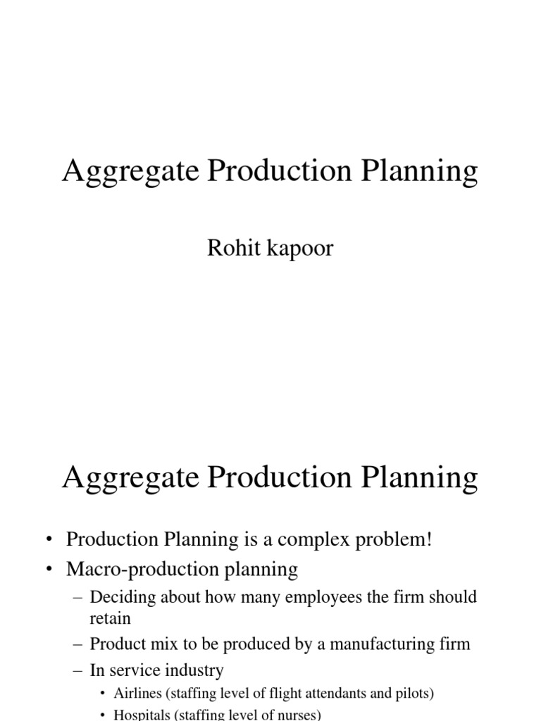Aggregate Production Planning Strategies | PDF | Inventory | Employment