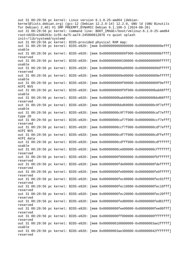 Logs Sistema | PDF | Computer Architecture | Computing