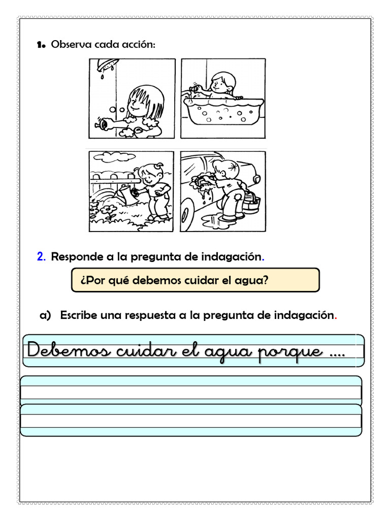 Cuidado del Agua para Niños Preescolares | PDF