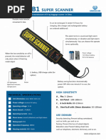 Super Scanner V Spec Sheet | PDF | Metal Detector | Image Scanner