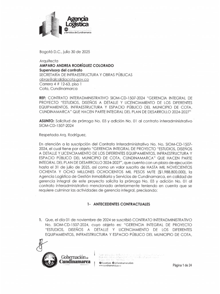 Adición y Prórroga 0420250731 - 10460313 | PDF