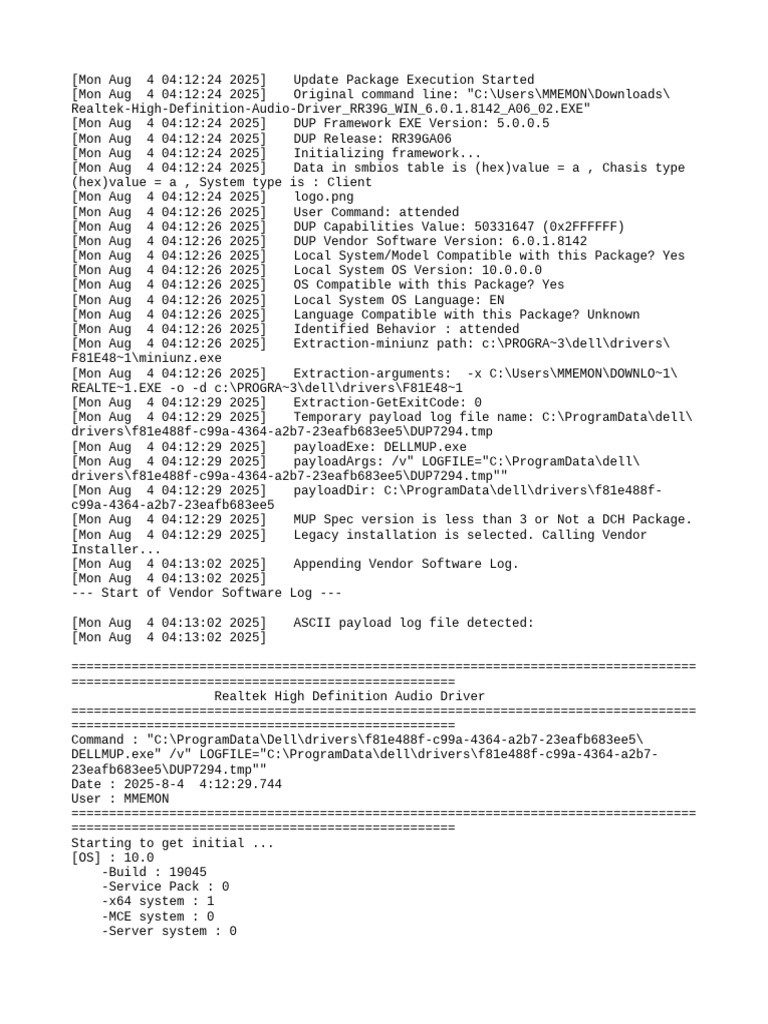 Realtek Audio Driver Update Log | PDF | Computing | System Software