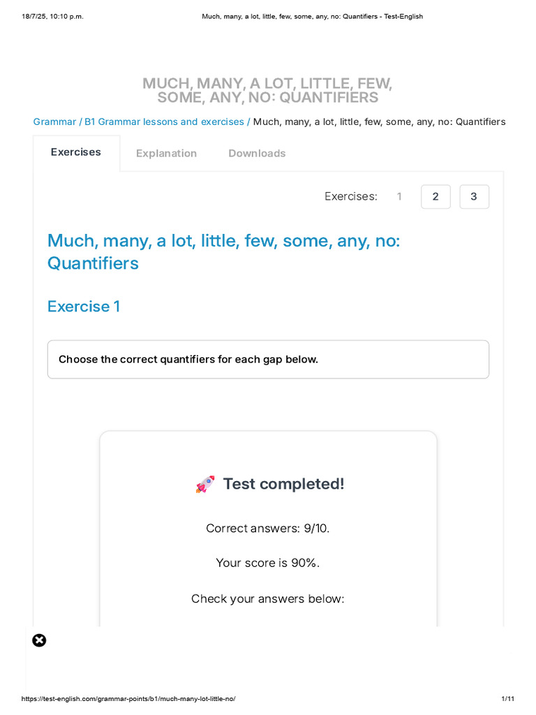 Mastering English Quantifiers | PDF | Noun | Quantity