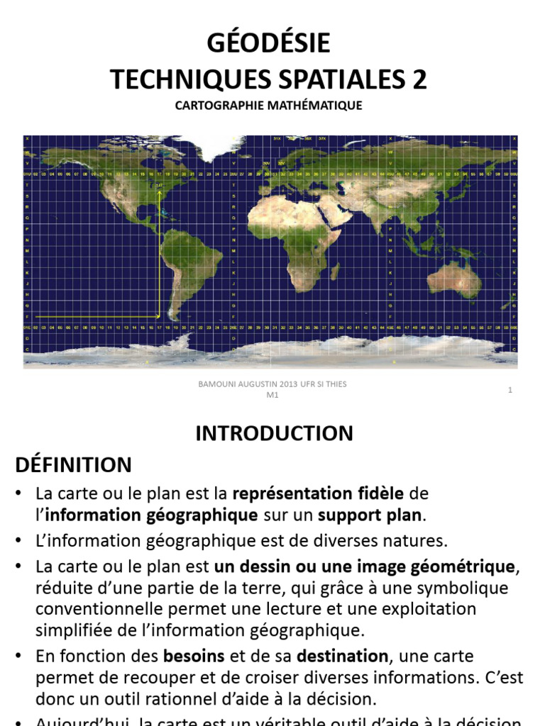 Introduction à la géodésie et cartographie | PDF | Géométrie analytique ...