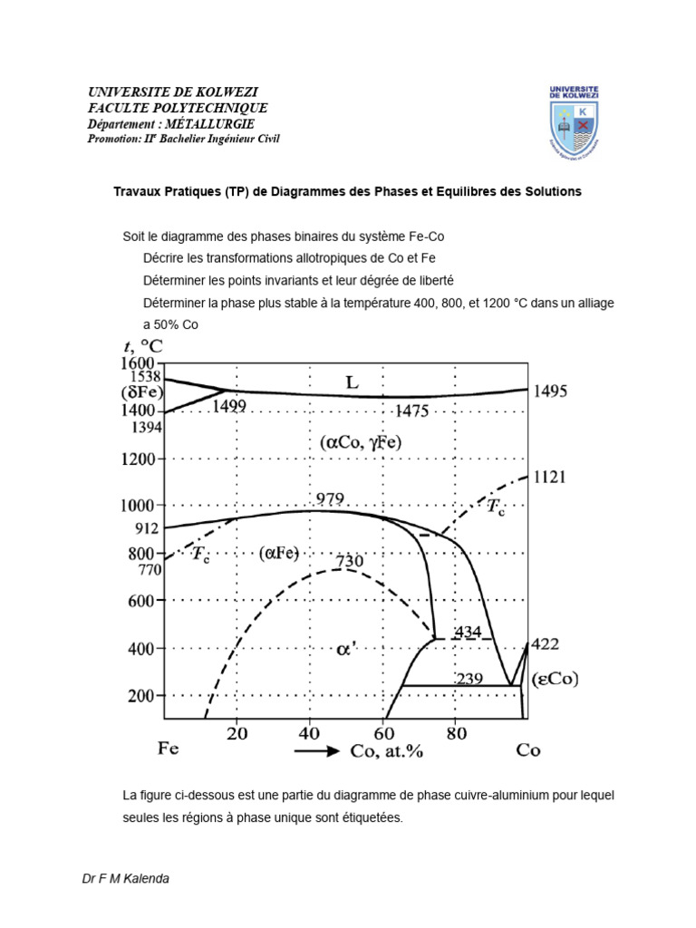 Diagrammes de Phases Métalliques et Équilibres | PDF