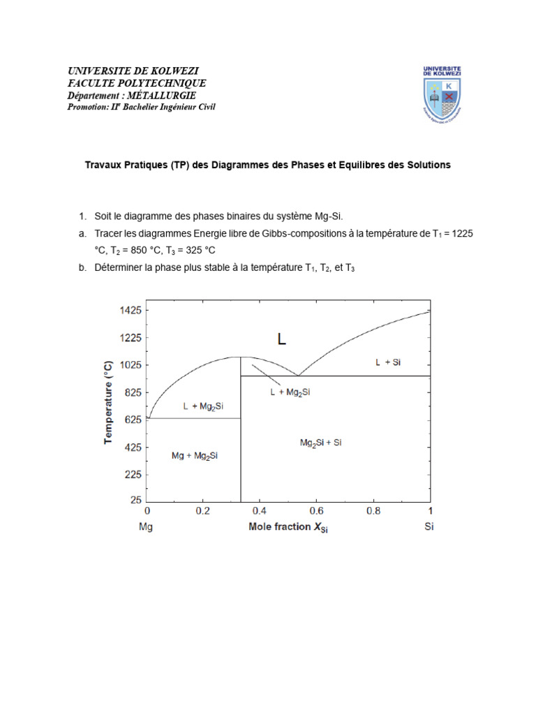 Diagrammes de phases et solification | PDF | Règle des phases | Alliage