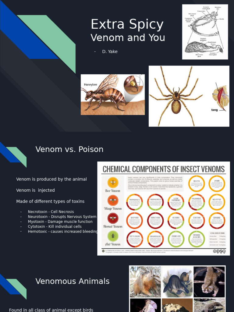 Venomous Animals and Their Toxins | PDF | Venom