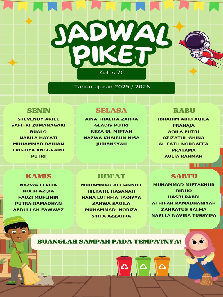 Jadwal Piket 7C | PDF