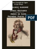Catalogue Raisonné des Livres Militaires de la Bibliothèque du prince de Ligne  M-Z