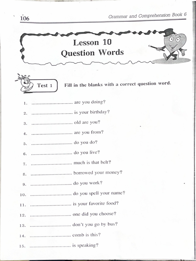 Question Words | PDF
