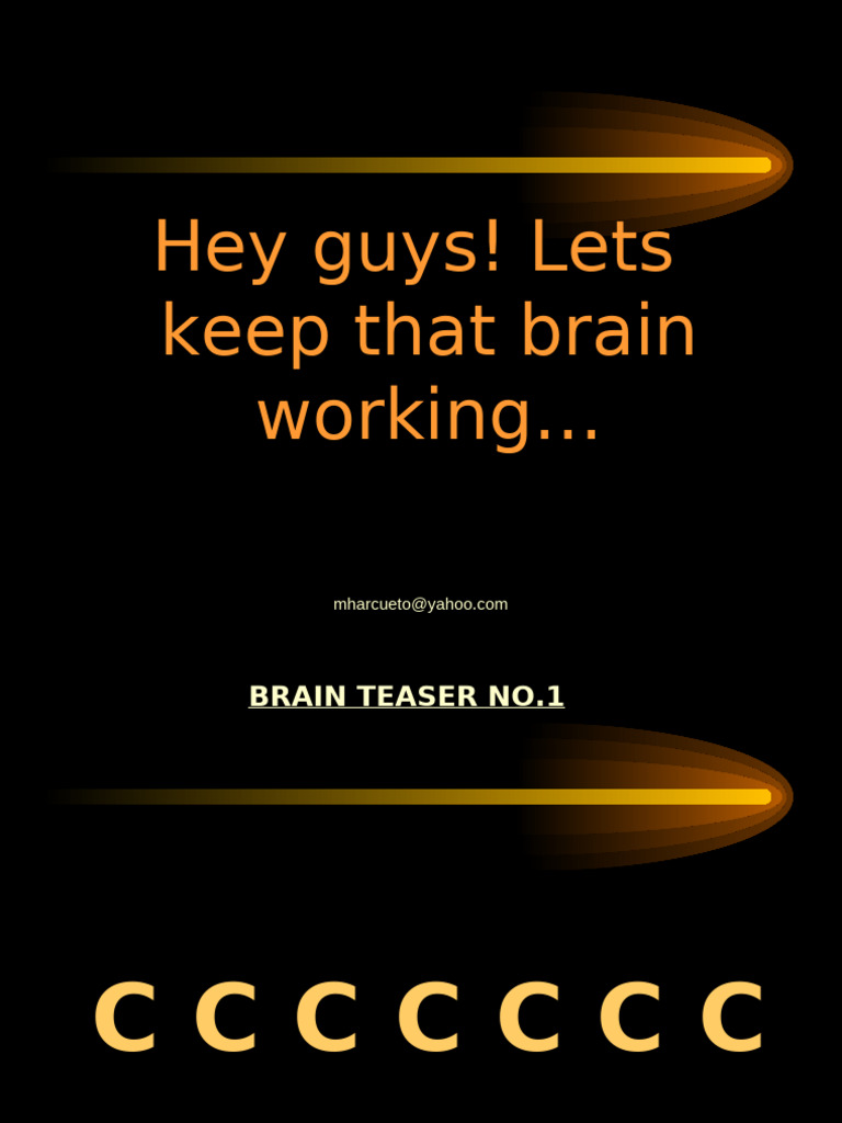 Brain Teaser | PDF