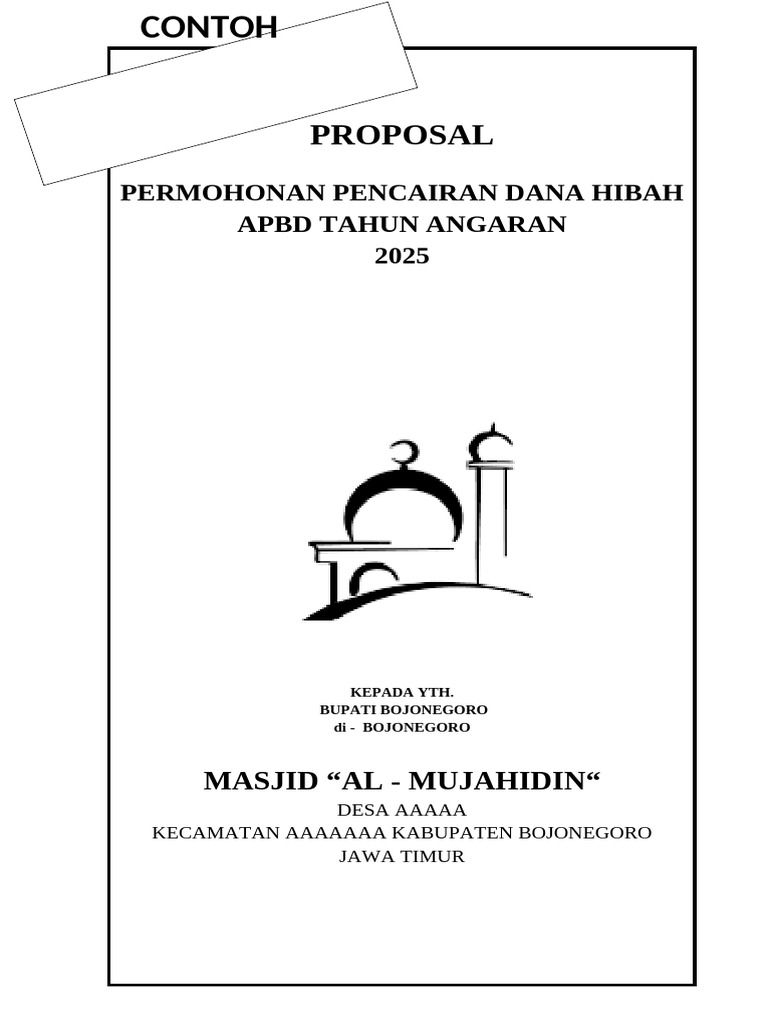 Permohonan Dana Pembangunan Masjid | PDF