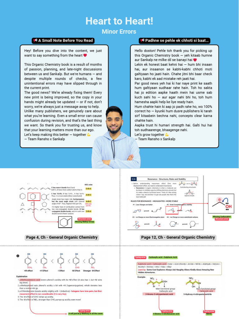 Organic Chemistry Book Error Notice | PDF | Functional Group | Chemical ...