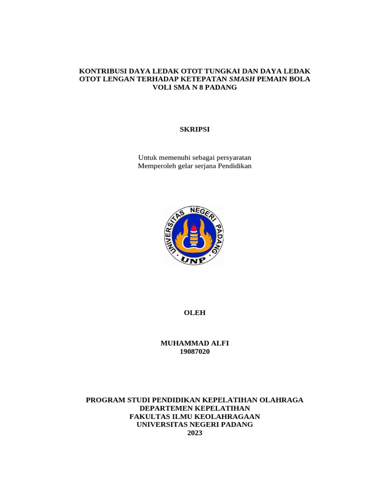 Daya Ledak Otot dan Ketepatan Smash Voli | PDF
