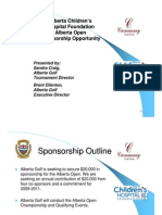 2009 Alberta Open Sponsorship Proposal March