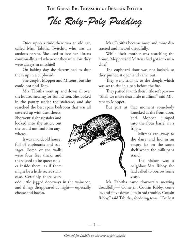 Peter Rabbit and Other Stories 003 The Roly Poly Pudding | PDF