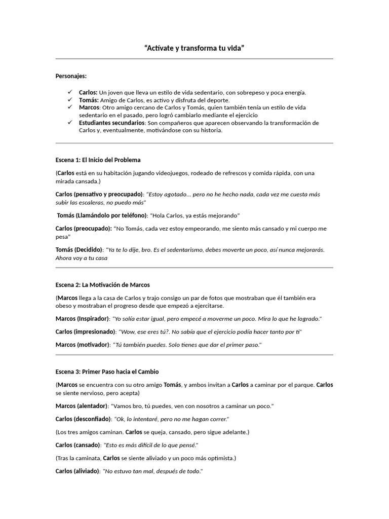 Actívate y Transforma Tu Vida | PDF | Estilo de vida sedentario