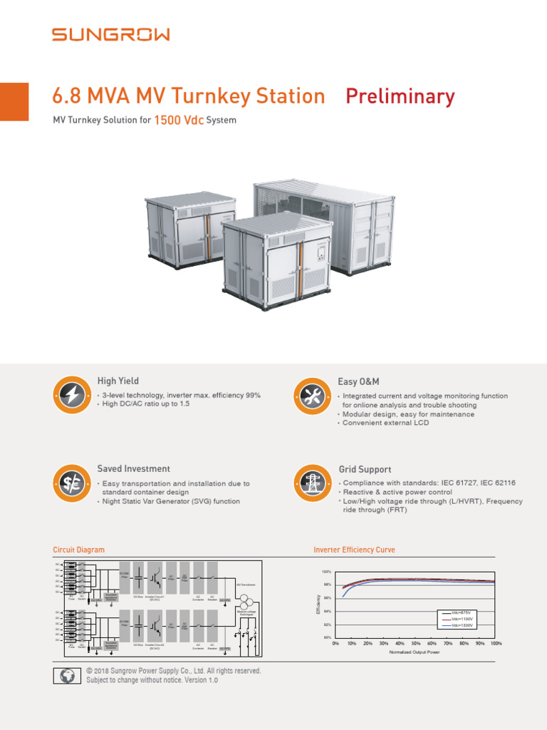 6.8 MVA MV Turnkey Power Solution | PDF | Power Inverter | Transformer
