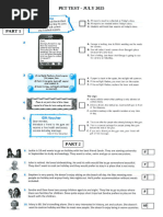 Cambridge B1 PET Speaking Test Example | PDF
