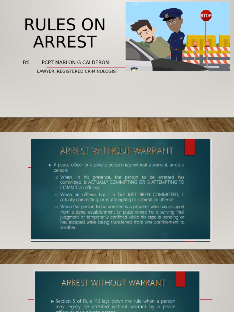 Rules On Arrest and Handcuffing Techniques | PDF