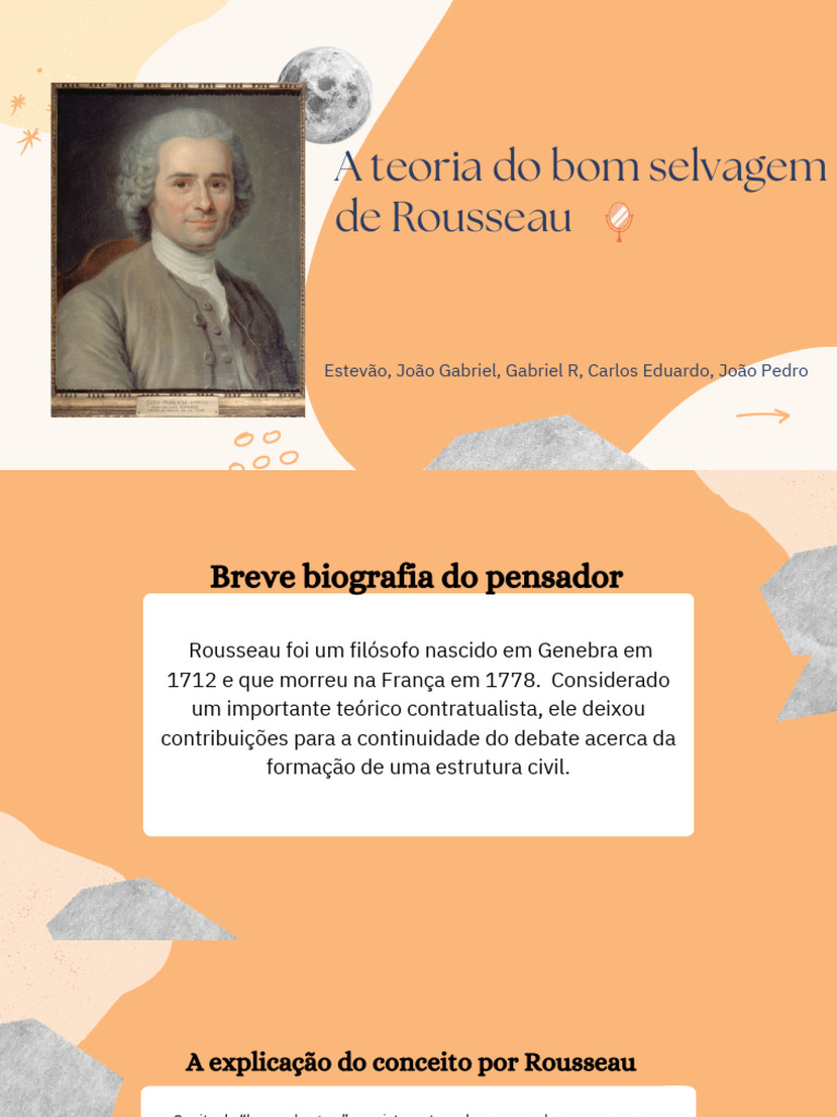 Teoria do Bom Selvagem de Rousseau | PDF