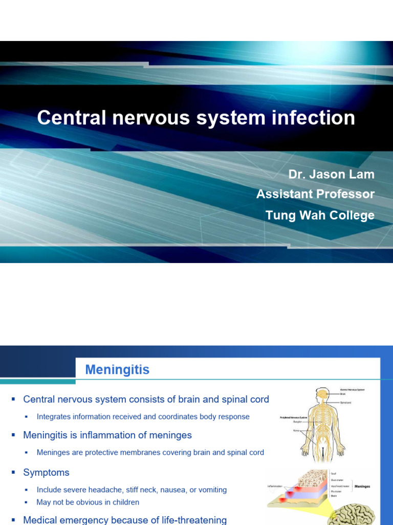 Central Nervous System Infection | PDF | Meningitis | Medical Specialties