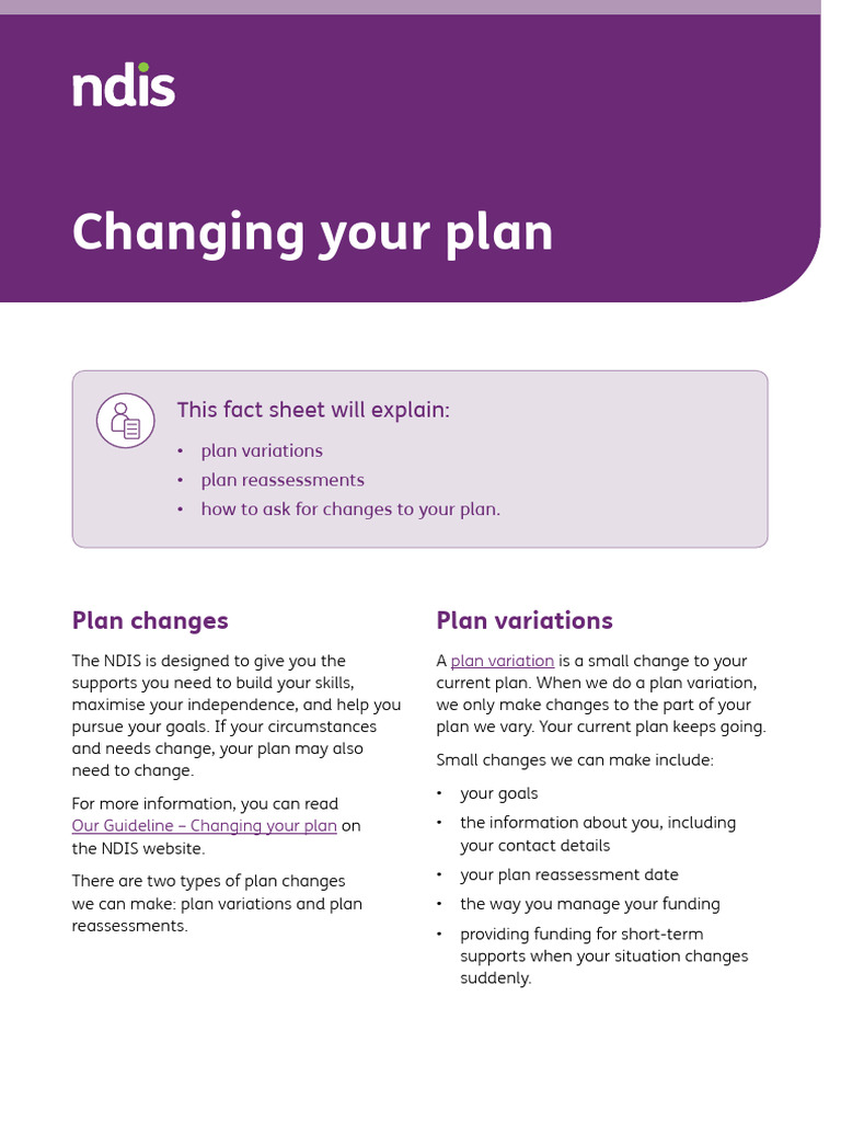 NDIS Plan Change Guidelines | PDF | Disability | Deafness