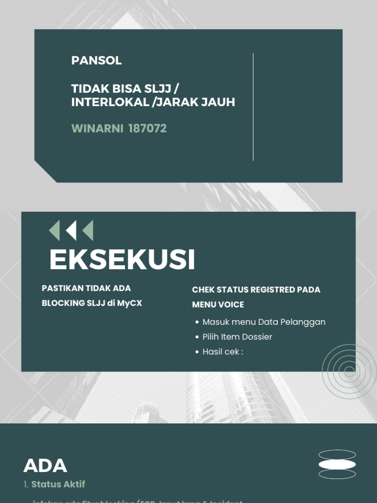 Panduan Eksekusi SLJJ dan Eskalasi | PDF