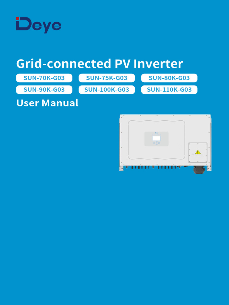 User Manual for SUN Series PV Inverters | PDF | Power Inverter | Direct ...