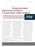 Examining The Postsecondary Experiences of Pilipino 1.5-Generation College Students
