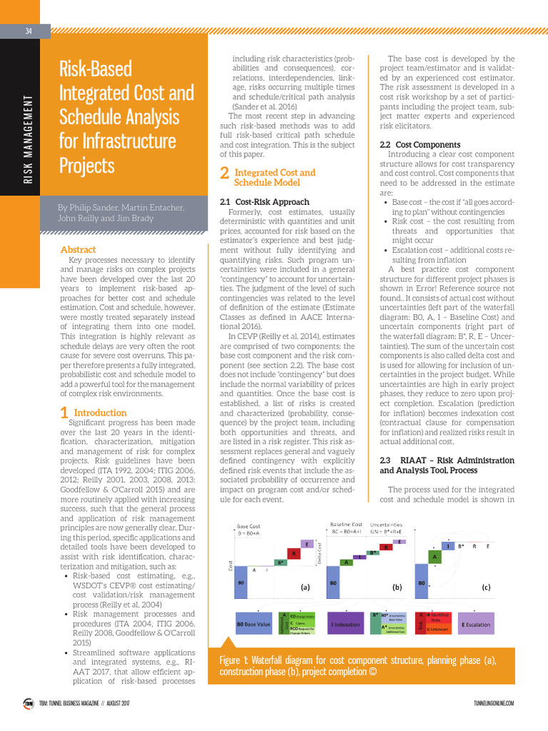 Risk-Based Integrated Cost and Schedule Analysis For Infrastructure ...